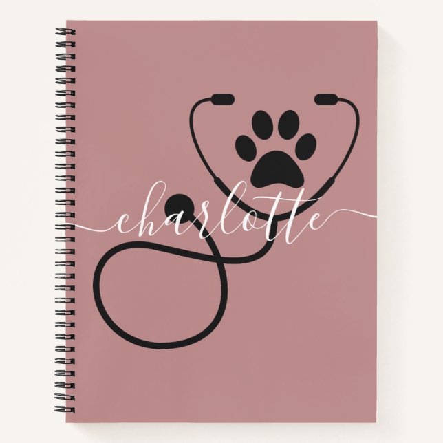 Cuaderno Personalizado Veterinaria Veterinaria Asistente de (Anverso)