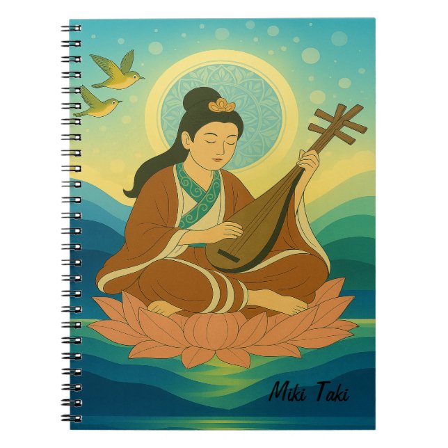 Cuaderno Personalizado Zen Meditation Mindful Benzaiten (Frente)