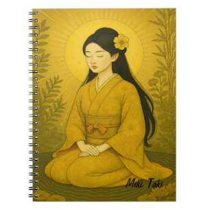 Cuaderno Personalizado Zen Yoga Meditación Amarillo