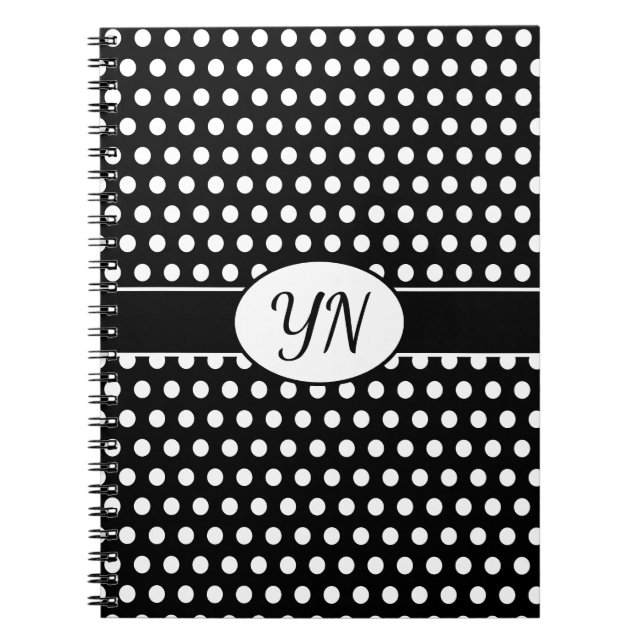 Cuaderno Personalizados iniciales Punto de Polka (Frente)