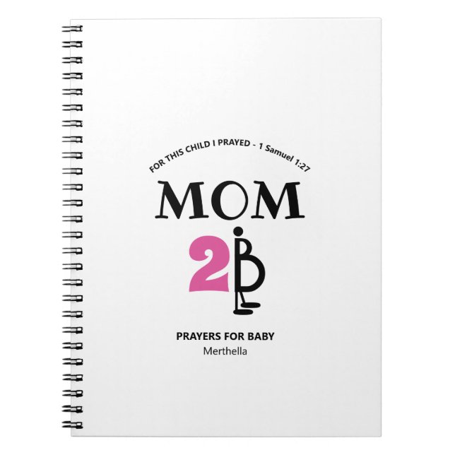 Cuaderno Personalizados modernos oran por el bebé (Frente)