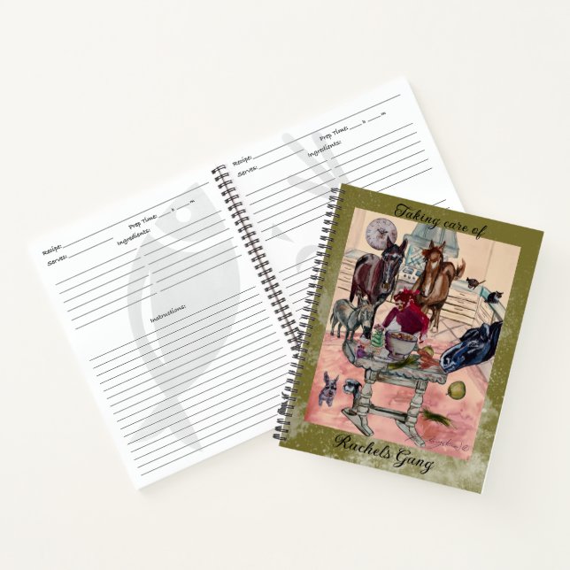 Cuaderno personalizar de recetas de pandillas de rachels (Interior)