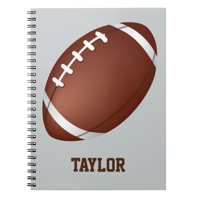 Cuaderno Personalizar de rugby de fútbol americano (Frente)