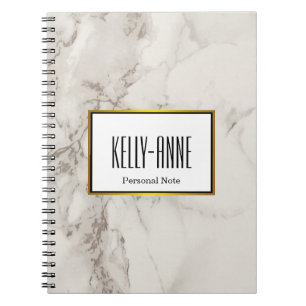 Cuaderno Personalizar el Diseñador de textura de mármol ele