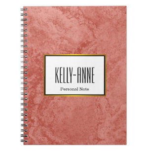 Cuaderno Personalizar el Diseñador de textura de mármol ele