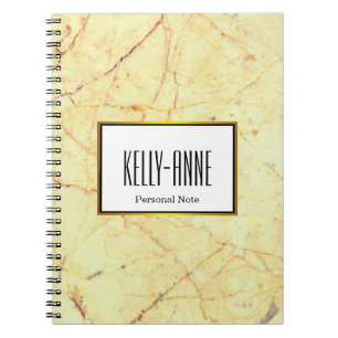 Cuaderno Personalizar el Diseñador de textura de mármol ele