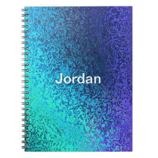 Cuaderno Personalizar el nombre de adición de resumen azul