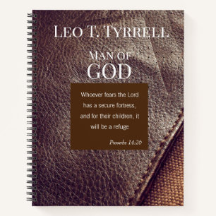 Cuaderno Personalizar el verso de la biblia masculina