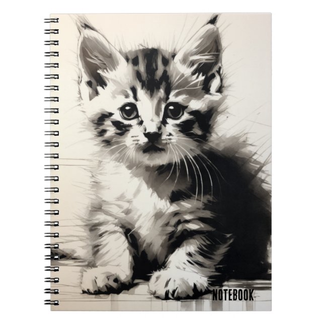Cuaderno PERSONALIZAR: Gatito lindo | Diario de bloc de not (Frente)