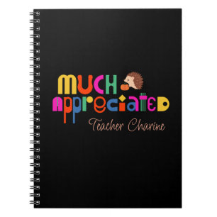 Cuaderno Personalizar Gracias tema colorido texto en negro