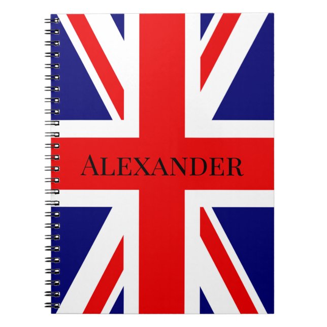 Cuaderno Personalizar la bandera británica (Frente)