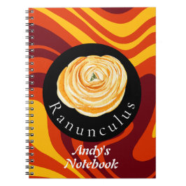 Cuaderno Personalizar la colección de flores Ranunculus