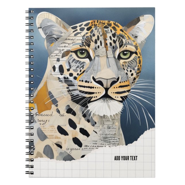 Cuaderno PERSONALIZAR: Leopardo de papel | Diario de bloc d (Frente)