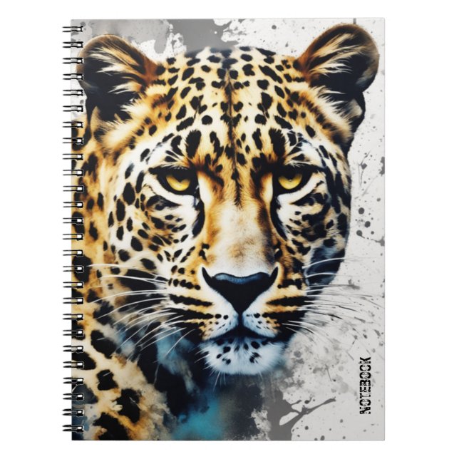 Cuaderno PERSONALIZAR: Leopardo | Diario de bloc de notas (Frente)