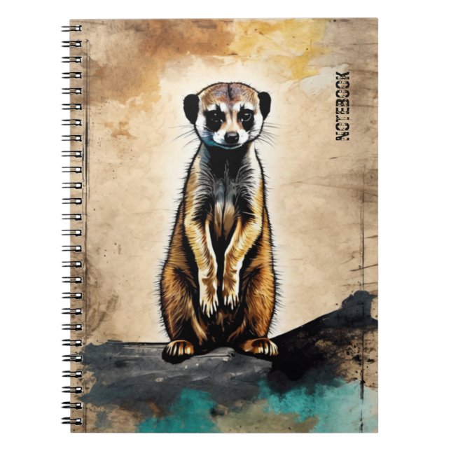 Cuaderno PERSONALIZAR: Meerkat | Diario de bloc de notas (Frente)