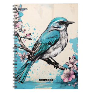 Cuaderno PERSONALIZAR: Pequeño pájaro azul   Diario de bloc