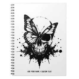 Cuaderno PERSONALIZAR: Prueba de mancha de tinta Calavera |