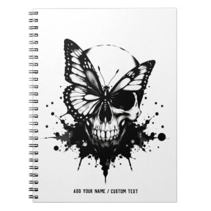 Cuaderno PERSONALIZAR: Prueba de mancha de tinta Calavera  