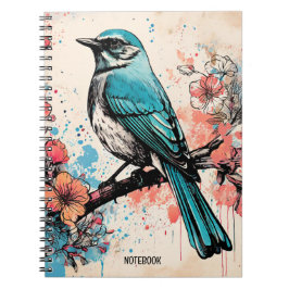 Cuaderno PERSONALIZAR: un pájaro azul | Diario de bloc de n