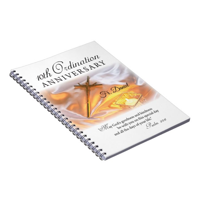 Cuaderno Personalize, 10° Aniversario de la Ordenación, Cro (Lado Derecho)