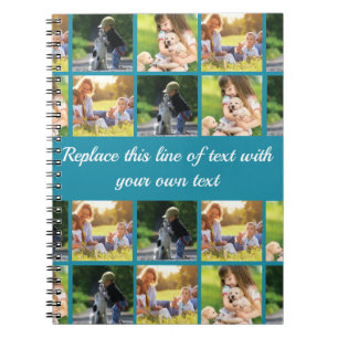 Cuaderno Personalize photo collage and text
