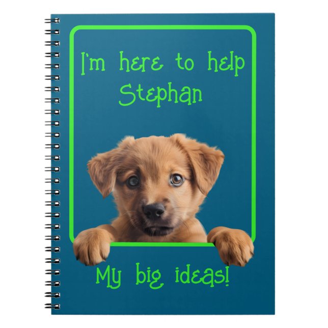 Cuaderno Personalize Text with the Cutest Puppy (Frente)