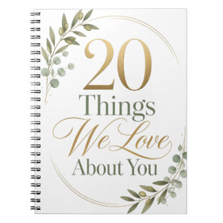 Cuaderno Personalized 20 Things We Love About You Gift