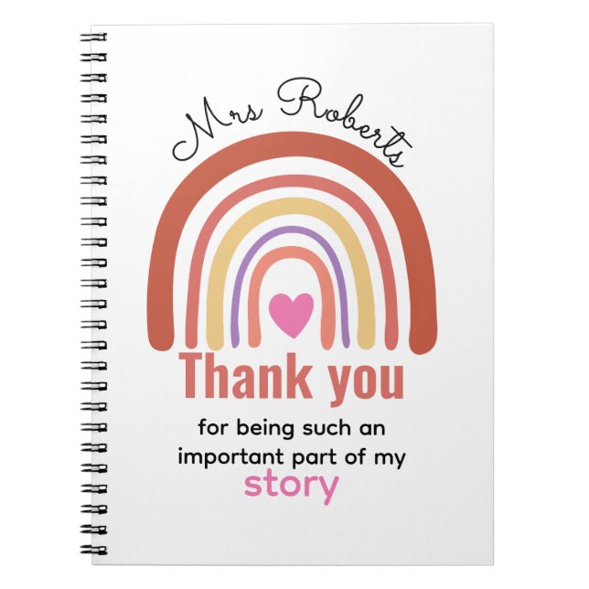 Cuaderno Personalized Back To School  for Teachers Students (Frente)