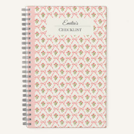 Cuaderno Personalized beautiful classic botanical pink