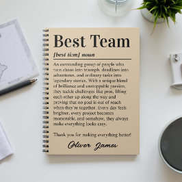Cuaderno Personalized Best Team Appreciation Corporate Gift