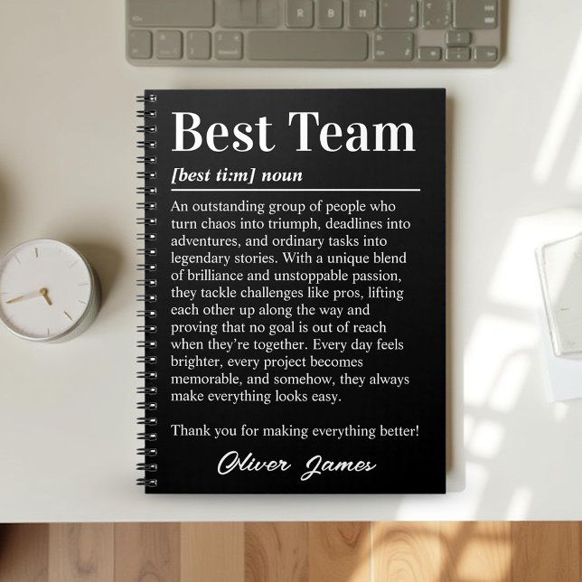 Cuaderno Personalized Best Team Appreciation Office Gift (Subido por el creador)