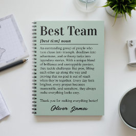 Cuaderno Personalized Best Team Definition Appreciation
