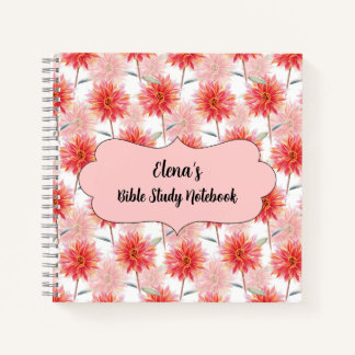 Cuaderno Personalized Bible Study Notebook with Watercolor 