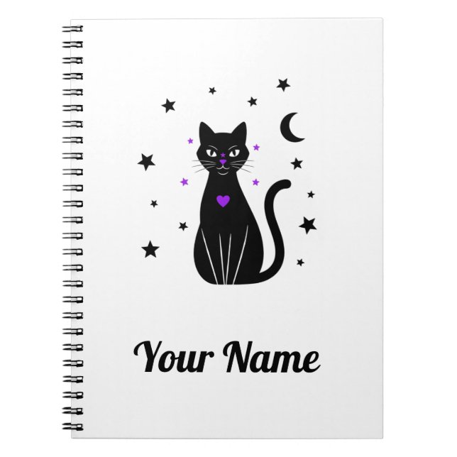 Cuaderno Personalized Black Cat Notebook (Frente)