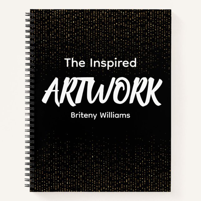 Cuaderno Personalized Black golden Artist Sketchbook (Anverso)
