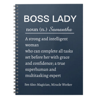 Cuaderno Personalized Boss Lady Definition Notebook Funny