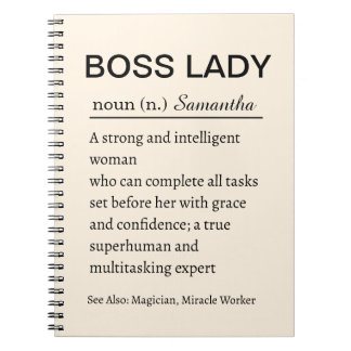 Cuaderno Personalized Boss Lady Definition Notebook Funny
