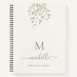 Cuaderno Personalized Botanical Ivory Gratitude Journal