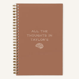 Cuaderno Personalized Brain Dump List Thoughts Terracotta