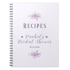 Cuaderno Personalized Bridal Shower Baked Goods Recipe Book