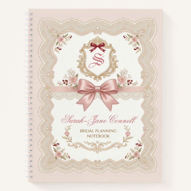 Cuaderno Personalized Bridal Wedding Planning Notebook (Anverso)
