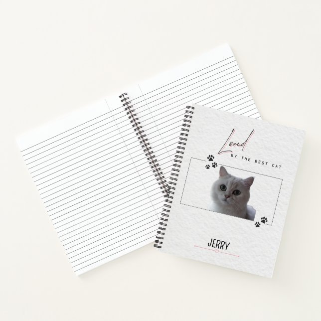 Cuaderno Personalized Cat Valentine with Name and Photo (Interior)