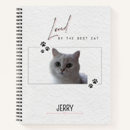 Cuaderno Personalized Cat Valentine with Name and Photo