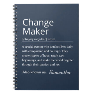 Cuaderno Personalized Change Maker Definition