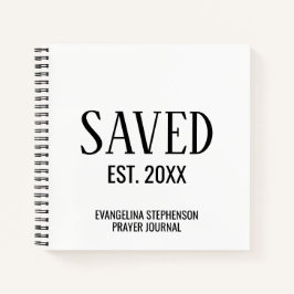 Cuaderno Personalized Christian Saved Established Prayer 