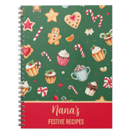 Cuaderno Personalized Christmas Baking Pattern
