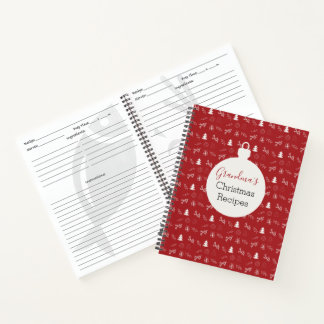 Cuaderno Personalized Christmas Recipe Book