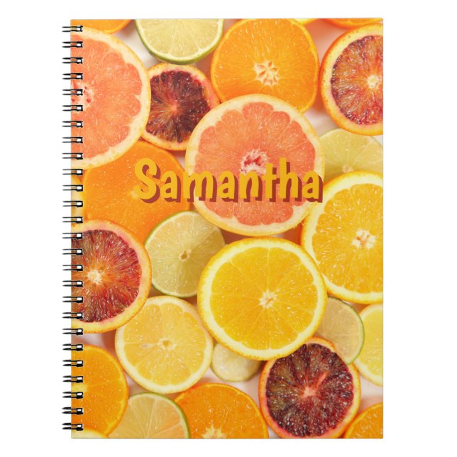Cuaderno Personalized Citrus Notebook | Fresh Fruit School  (Frente)