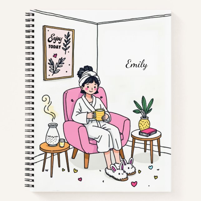 Cuaderno Personalized Cozy Granddaughter Gift Cute Relaxing (Anverso)