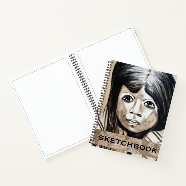 Cuaderno Personalized Cubism Charcoal Portrait Sketchbook (Interior)